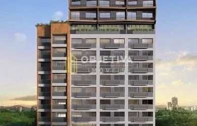 Imagem: O studio possui 1 Dormitório, 1 Banheiro, 24m² de Área e