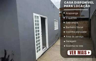 Imagem: A casa possui 3 Dormitórios, 1 Banheiro, 1 Vaga na garagem