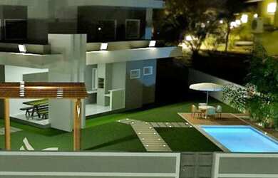 Imagem: A casa em condomínio possui 5 Dormitórios, 5 Banheiros, 2