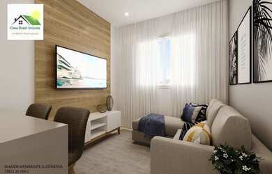 Imagem: O apartamento possui 2 Dormitórios, 1 Banheiro e 46m² de Área