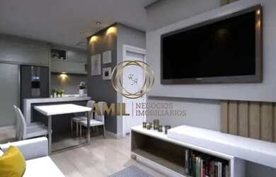 Imagem: O apartamento possui 2 Dormitórios, 1 Banheiro, 1 Vaga na garagem