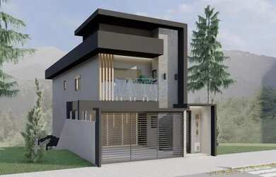 Imagem: A casa possui 2 Dormitórios, 5 Banheiros, 2 Vagas na garagem