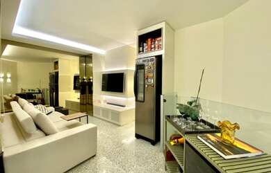 Imagem: O apartamento na cobertura possui 1 Dormitório, 2 Banheiros