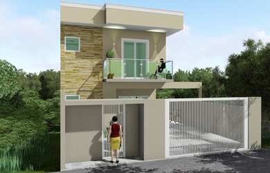 Imagem: A casa possui 3 Dormitórios, 2 Banheiros, 2 Vagas na garagem