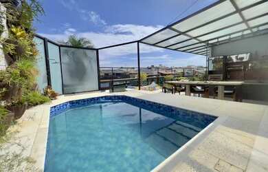 Imagem: O apartamento na cobertura possui 4 Dormitórios, 5 Banheiros