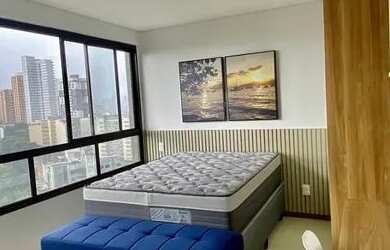 Imagem: O apartamento possui 1 Dormitório, 1 Banheiro, 1 Vaga na garagem