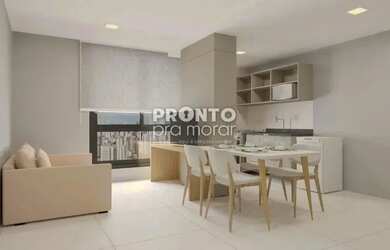 Imagem: O apartamento possui 1 Dormitório, 1 Banheiro, 1 Vaga na garagem