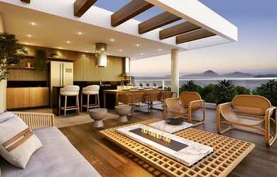 Imagem: O apartamento possui 1 Dormitório, 1 Banheiro, 1 Vaga na garagem