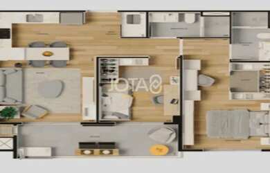 Imagem: O apartamento possui 2 Dormitórios, 2 Banheiros, 2 Vagas na