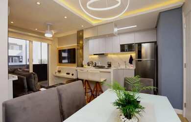 Imagem: O apartamento possui 2 Dormitórios, 1 Banheiro, 1 Vaga na garagem