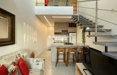 Imagem: O apartamento possui 1 Dormitório, 2 Banheiros, 1 Vaga na garagem