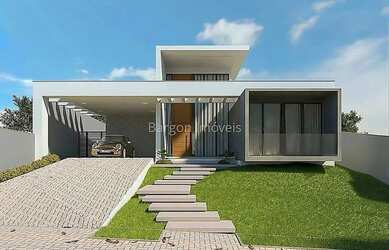 Imagem: A casa em condomínio possui 4 Dormitórios, 5 Banheiros, 2