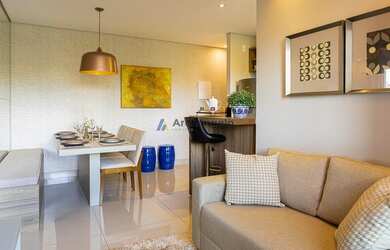 Imagem: O apartamento possui 2 Dormitórios, 1 Banheiro, 1 Vaga na garagem