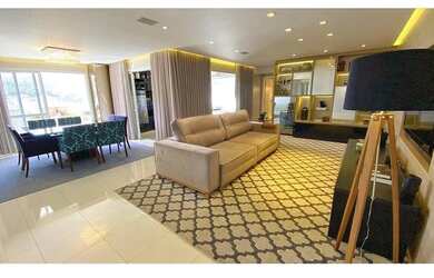 Imagem: O apartamento na cobertura possui 4 Dormitórios, 3 Banheiros