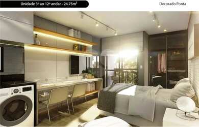 Imagem: A casa em condomínio possui 1 Dormitório, 1 Banheiro, 24m²