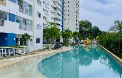 Imagem: O apartamento possui 1 Dormitório, 2 Banheiros, 2 Vagas na