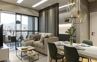 Imagem: O apartamento possui 2 Dormitórios, 1 Banheiro, 1 Vaga na garagem