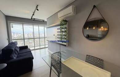 Imagem: O apartamento possui 1 Dormitório, 1 Banheiro, 1 Vaga na garagem