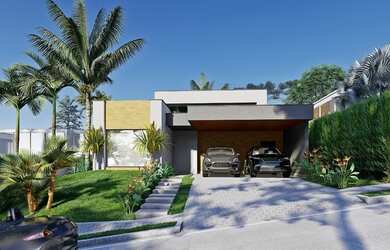 Imagem: A casa em condomínio possui 4 Dormitórios, 5 Banheiros, 4