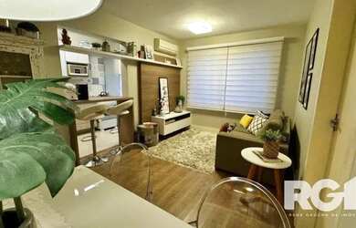 Imagem: O apartamento possui 1 Dormitório, 1 Banheiro, 1 Vaga na garagem