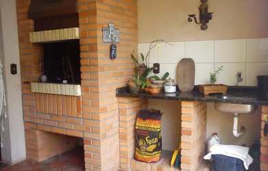 Imagem 14: Casa a venda no Guarujá. Piscina, Churrasqueira, VarandaeLareira