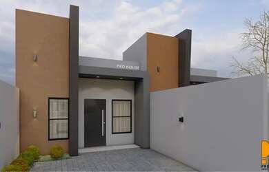 Imagem: A casa possui 3 Dormitórios, 2 Banheiros, 2 Vagas na garagem