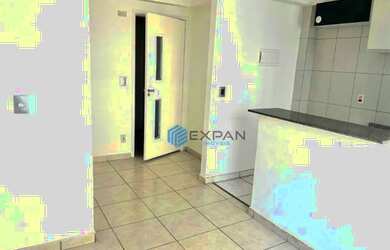 Imagem: O apartamento possui 1 Dormitório, 1 Banheiro, 1 Vaga na garagem