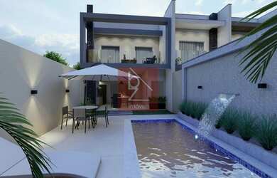 Imagem: A casa possui 3 Dormitórios, 4 Banheiros, 3 Vagas na garagem