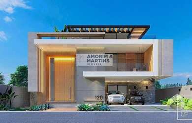 Imagem: A casa em condomínio possui 5 Dormitórios, 5 Banheiros, 3