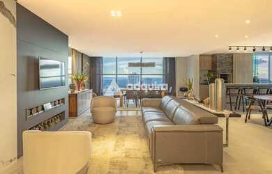 Imagem: O apartamento na cobertura possui 3 Dormitórios, 5 Banheiros