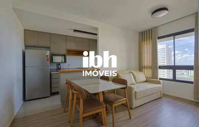 Imagem: O apartamento possui 1 Dormitório, 1 Banheiro, 1 Vaga na garagem