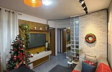 Imagem: O apartamento possui 2 Dormitórios, 1 Banheiro, 1 Vaga na garagem