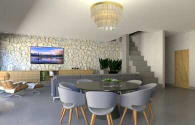 Imagem: A casa em condomínio possui 3 Dormitórios, 4 Banheiros, 2