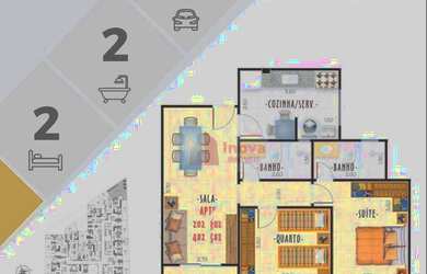 Imagem 5: Excelente Apartamento com 2 qtos/elevador/1 vaga, à venda, 72 m² por R$ 275.000 - Santa He