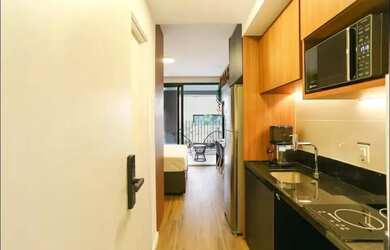 Imagem: O apartamento possui 1 Dormitório, 1 Banheiro e 27m² de Área