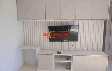 Imagem: O apartamento possui 1 Dormitório, 1 Banheiro, 1 Vaga na garagem