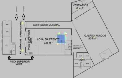 Imagem: O depósito possui 1100m² de Área e está localizado em Santo