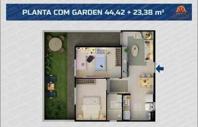 Imagem 12: Apartamento no Santa Clara - entrada de 1.500
