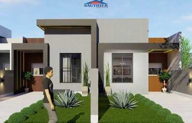 Imagem: A casa possui 2 Dormitórios, 2 Banheiros, 1 Vaga na garagem