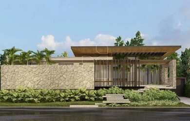 Imagem: A casa em condomínio possui 4 Dormitórios, 4 Banheiros, 3