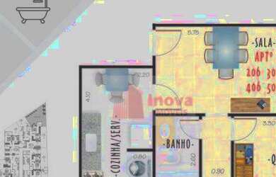 Imagem 2: Excelente Apartamento com 2 qtos/elevador/1 vaga, à venda, 72 m² por R$ 275.000 - Santa He