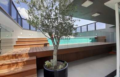 Imagem: O apartamento na cobertura possui 4 Dormitórios, 5 Banheiros