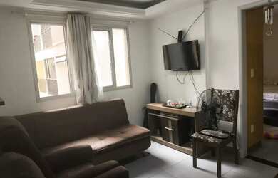 Imagem: O apartamento possui 1 Dormitório, 2 Banheiros, 1 Vaga na garagem