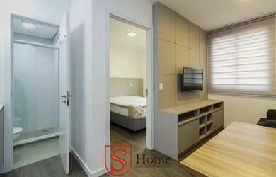 Imagem: O apartamento possui 1 Dormitório, 1 Banheiro, 25m² de Área