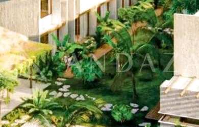 Imagem: O apartamento possui 1 Dormitório, 1 Banheiro, 1 Vaga na garagem