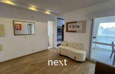 Imagem: O apartamento possui 1 Dormitório, 2 Banheiros, 1 Vaga na garagem