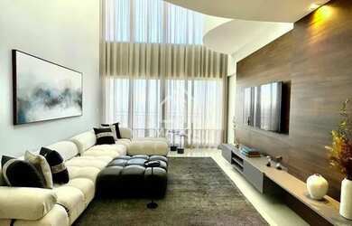 Imagem: O apartamento na cobertura possui 4 Dormitórios, 5 Banheiros