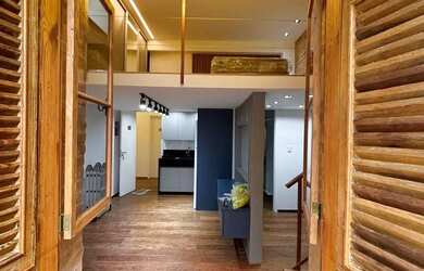 Imagem: O apartamento possui 1 Dormitório, 1 Banheiro, 1 Vaga na garagem