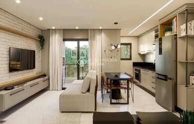 Imagem: O apartamento possui 2 Dormitórios, 1 Banheiro, 1 Vaga na garagem