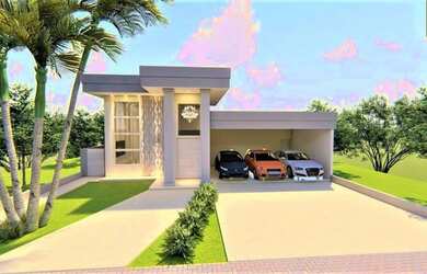 Imagem: A casa possui 3 Dormitórios, 3 Banheiros, 5 Vagas na garagem